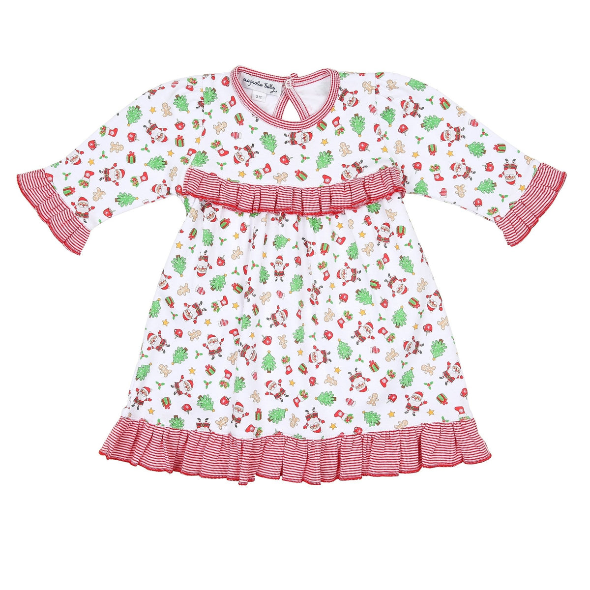 Jolly Holiday Print Dress - Red - Magnolia BabyDress