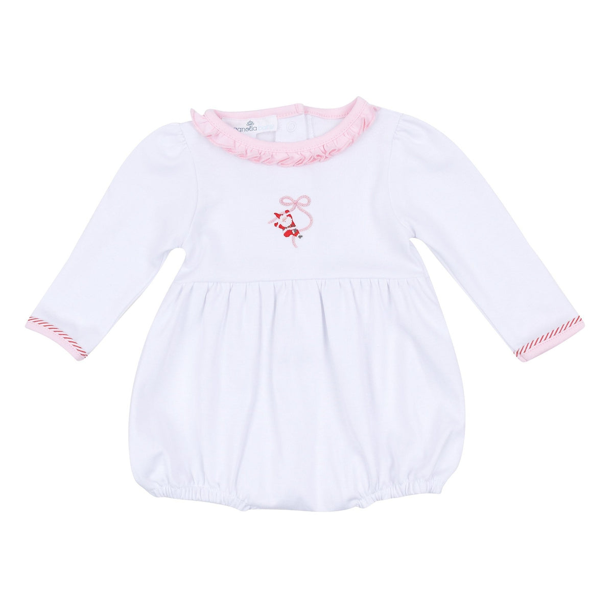 Magnolia Baby_Jolly Ribbons Hand-Embroidered Long Sleeve Ruffle Bubble_3