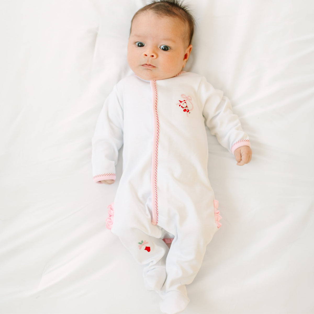 Magnolia Baby_Jolly Ribbons Hand-Embroidered Ruffle Footie_2
