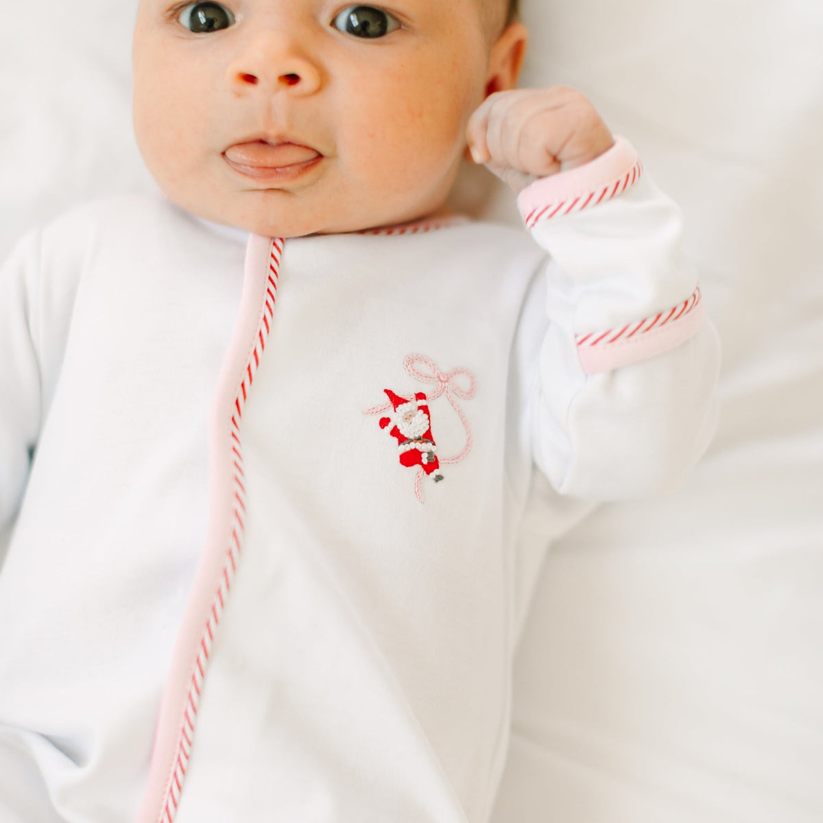 Magnolia Baby_Jolly Ribbons Hand-Embroidered Ruffle Footie_1