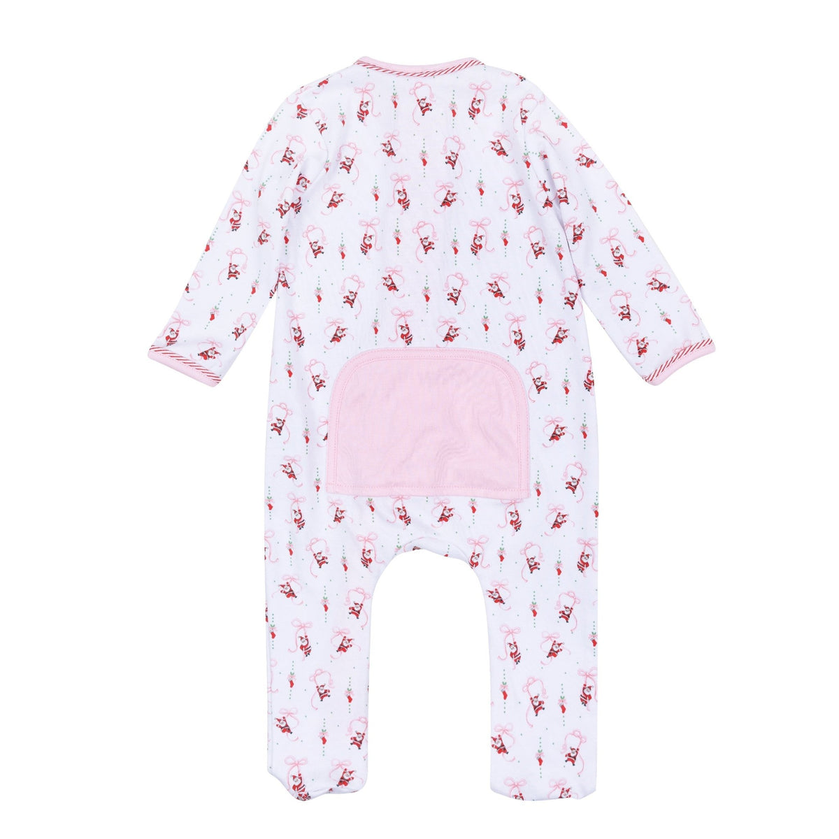 Magnolia Baby_Jolly Ribbons Print Ruffle Zip Footie_4