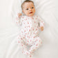 Magnolia Baby_Jolly Ribbons Print Ruffle Zip Footie_1