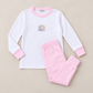 Magnolia Baby_Joy to the World Pink Hand-Embroidered Big Kids Long Pajamas_1