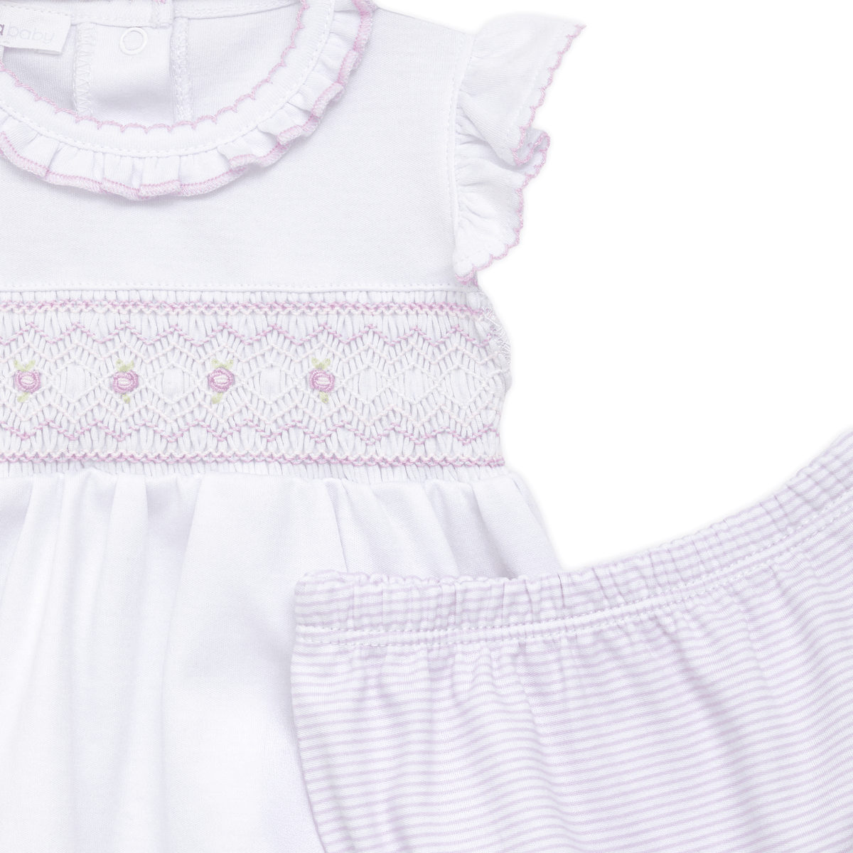 Julia Smocked Ruffle Diaper Cover Set - Pink - Magnolia BabyDiaper Cover