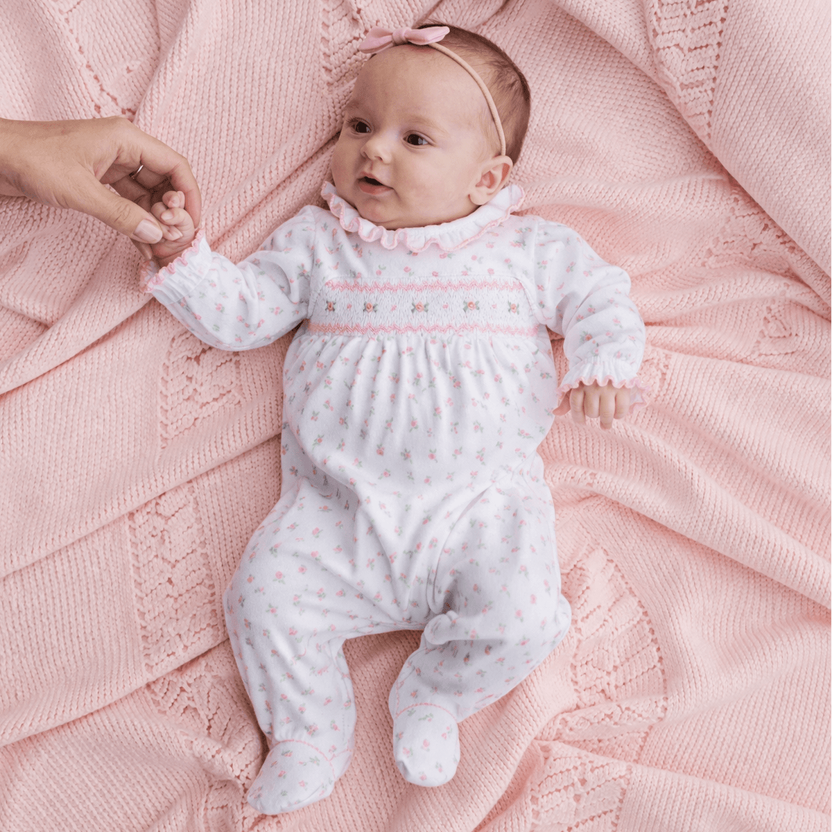 Juliette's Classics Smocked Footie - Magnolia BabyFootie