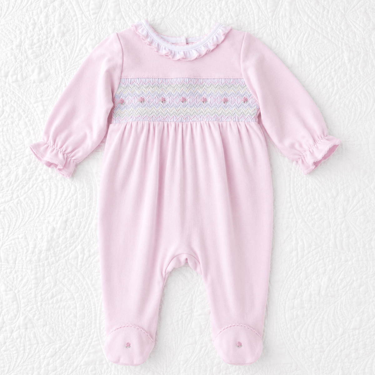 Magnolia Baby_Junie's Classics Smocked Ruffle Footie_4