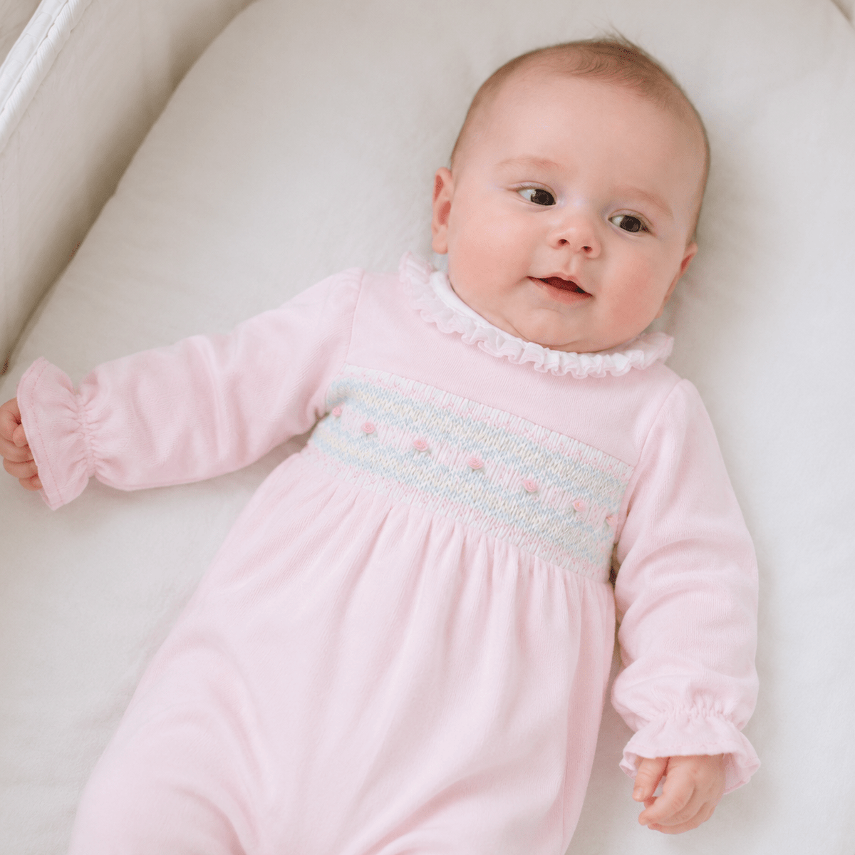 Magnolia Baby_Junie's Classics Smocked Ruffle Footie_1