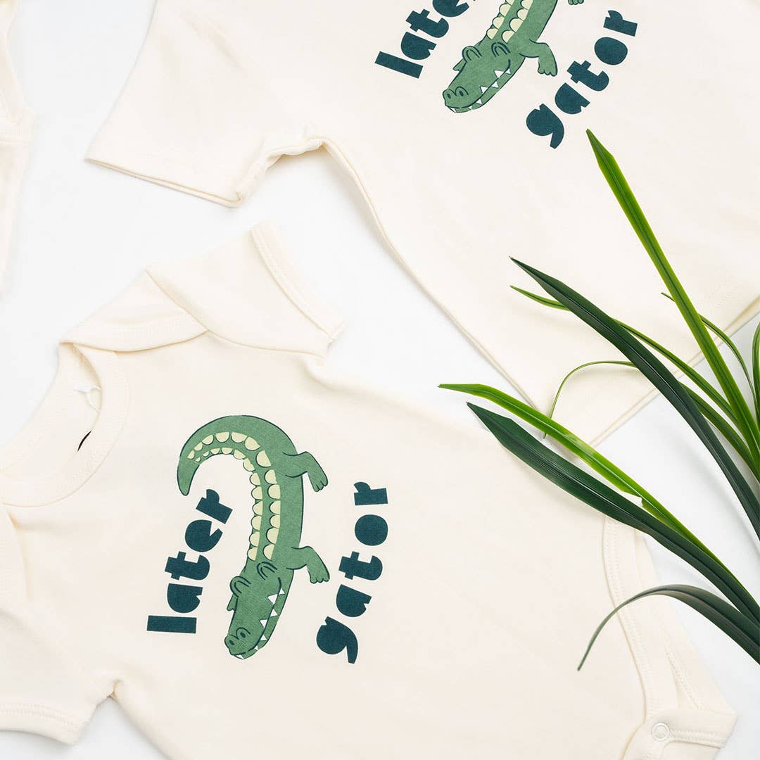 Later Gator Alligator Onesie Bodysuit - Magnolia BabyBodysuit