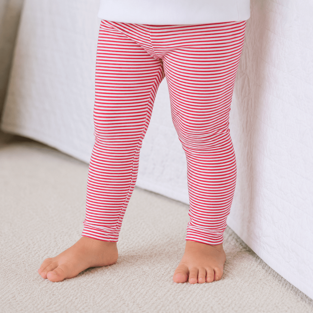 Magnolia Baby_Legging - Red & White Striped_1