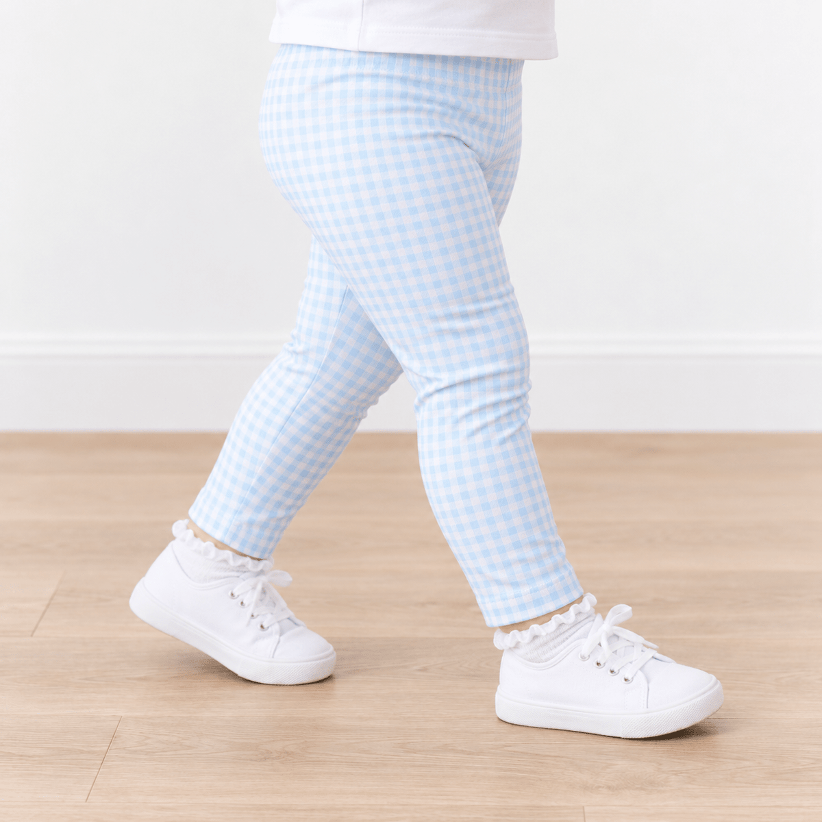 Magnolia Baby_Leggings - Light Blue Gingham Check_2