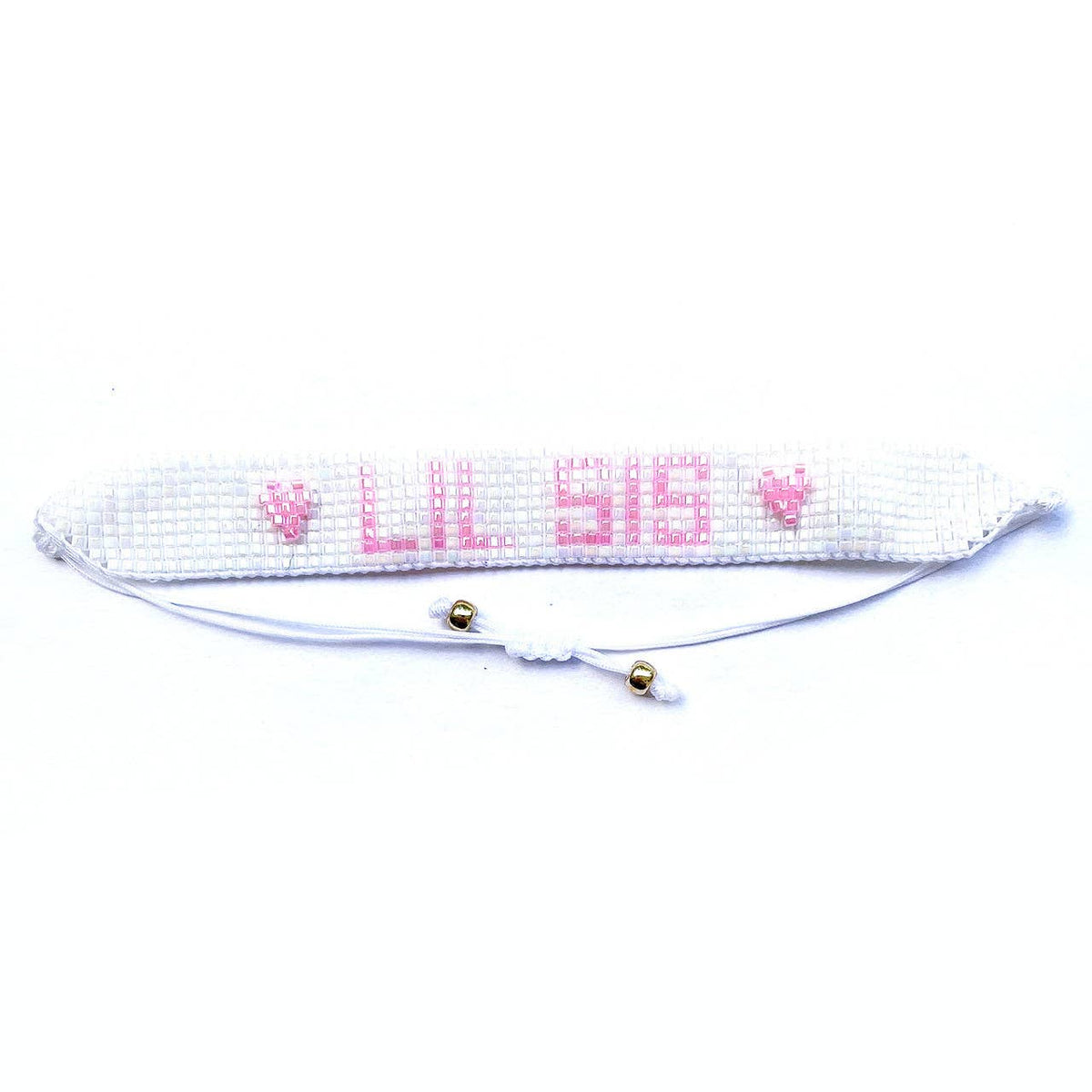LIL SIS Beaded Bracelet: Pink and White - Magnolia Baby