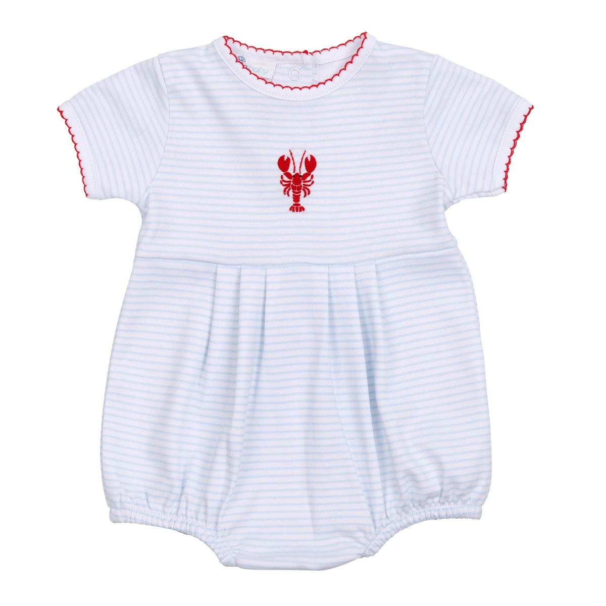 Lil' Snappers Hand-Embroidered Boy Bubble - Lobster - Magnolia BabyBubble