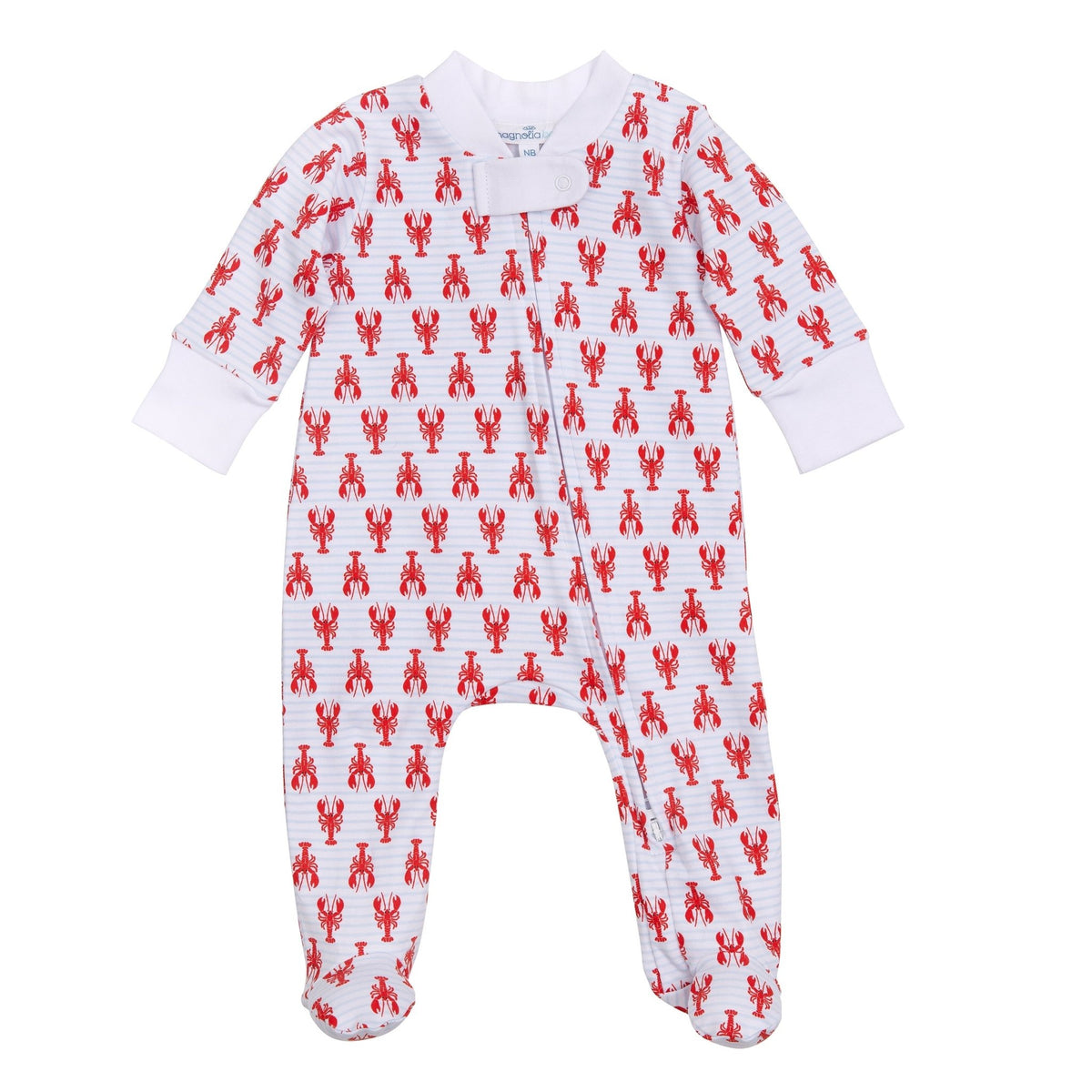 Lil' Snappers Print Zip Footie - Magnolia BabyFootie
