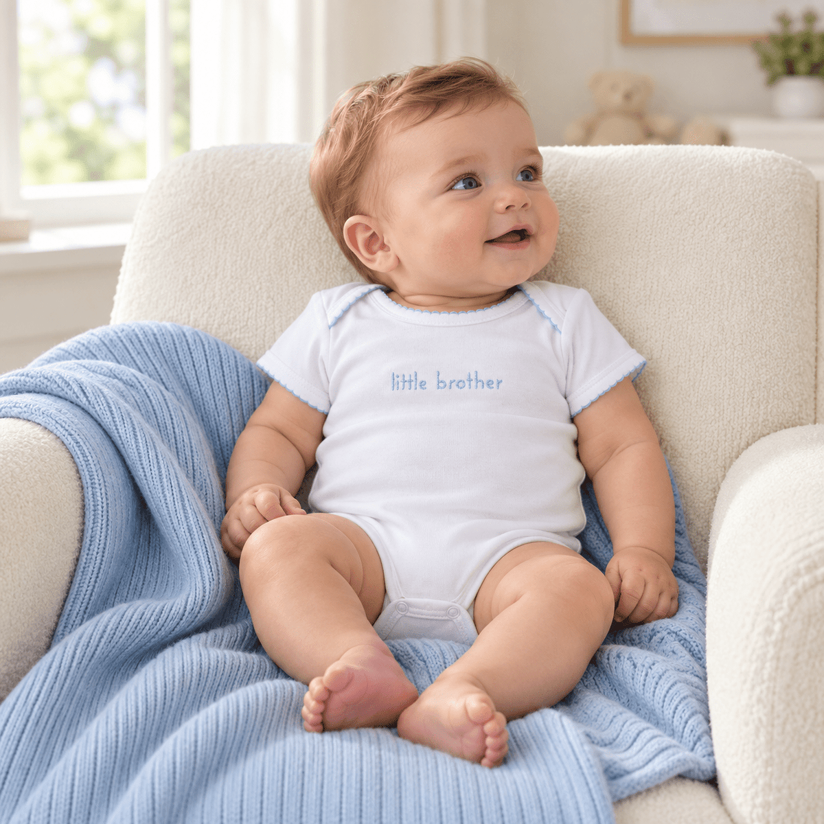 Magnolia Baby_Little Brother Embroidered Bodysuit_1