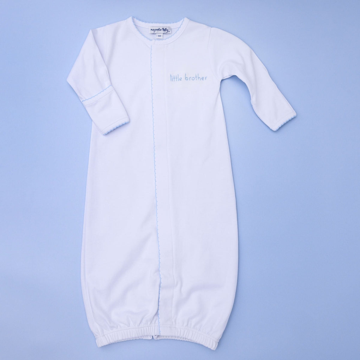 Little Brother Embroidered Converter - Magnolia Baby Converter Gown