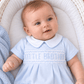 Magnolia Baby_Little Brother Smocked Hand-Embroidered Short Sleeve Bubble_1