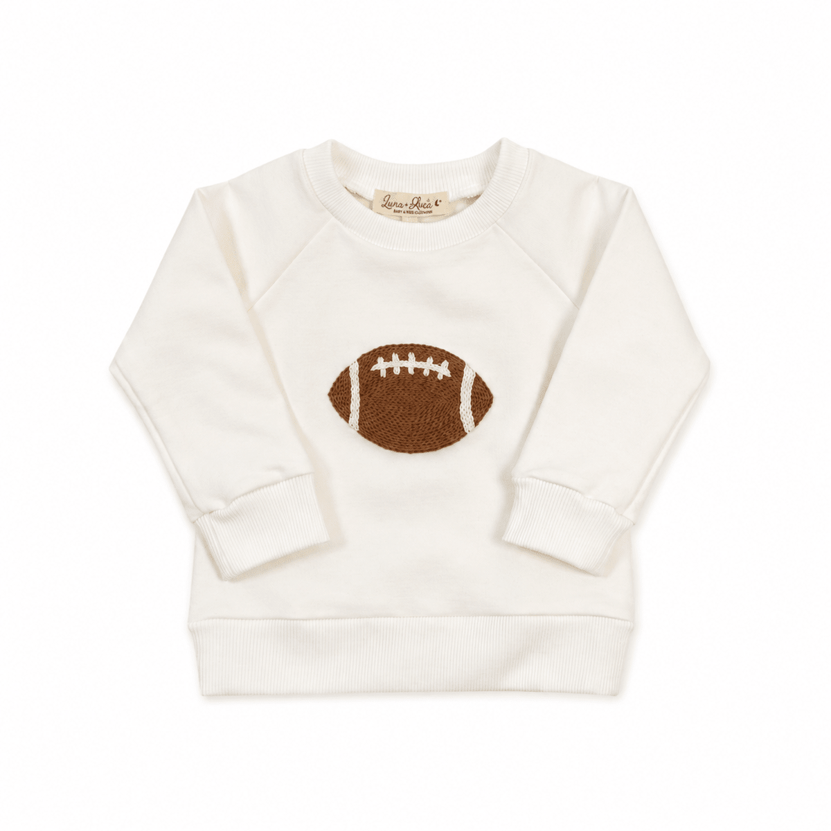Luna and Arlo_Little Champs Football Sweatshirt_2