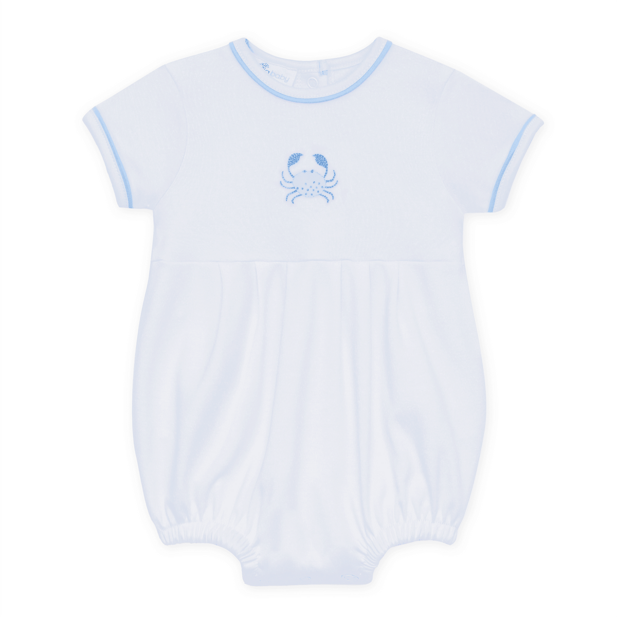 Little Crawlers Embroidered Bubble - Light Blue - Magnolia BabyBubble