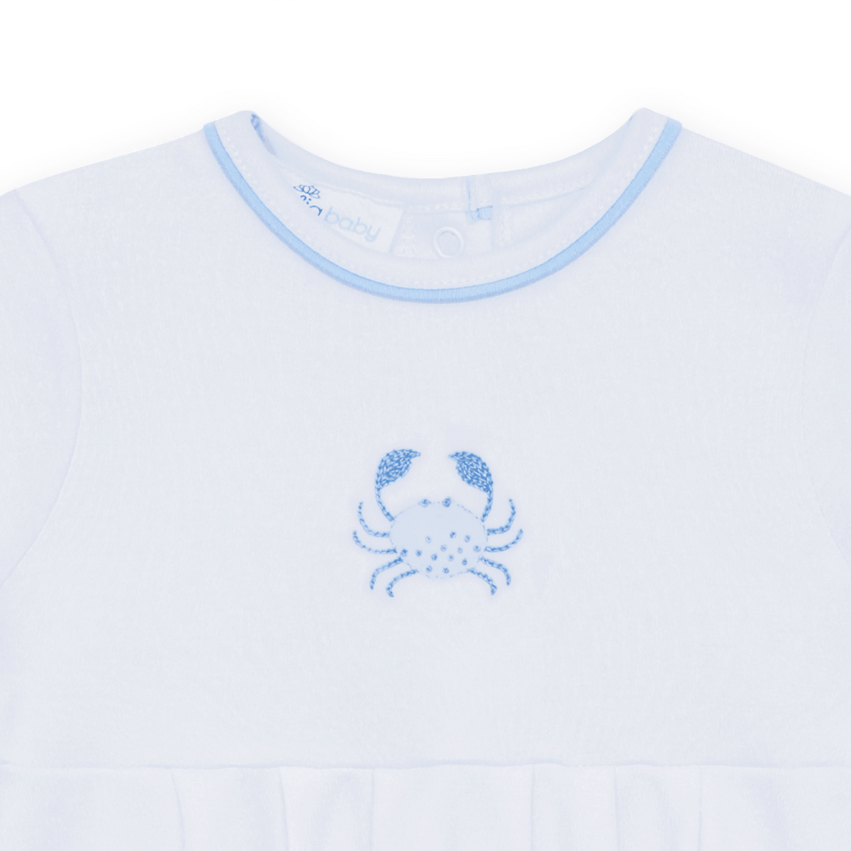 Little Crawlers Embroidered Bubble - Light Blue - Magnolia BabyBubble