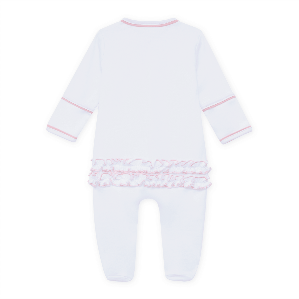 Little Crawlers Embroidered Ruffle Footie - Pink - Magnolia BabyFootie