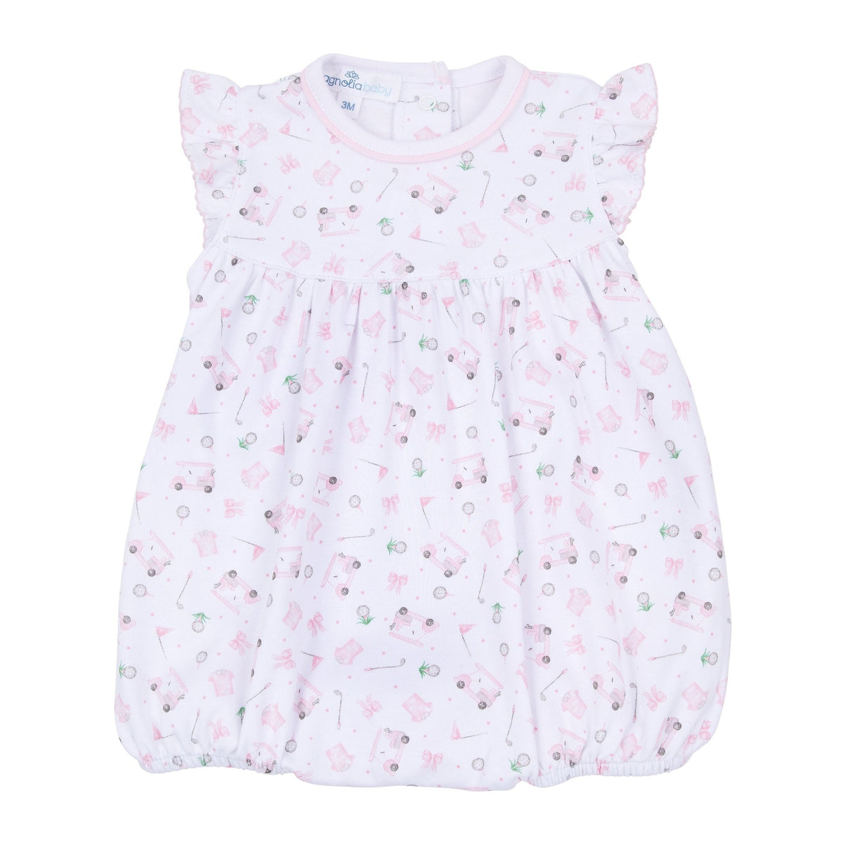 Little Golfer Print Bubble - Pink - Magnolia BabyBubble