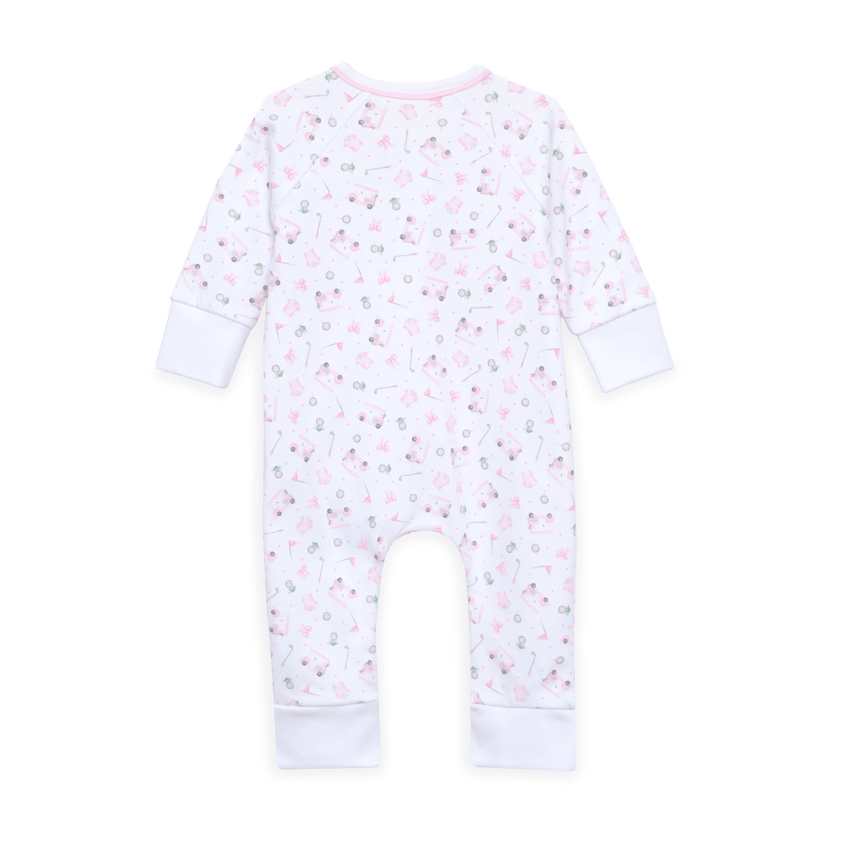 Little Golfer Print Zip Playsuit - Pink - Magnolia BabyPlaysuit