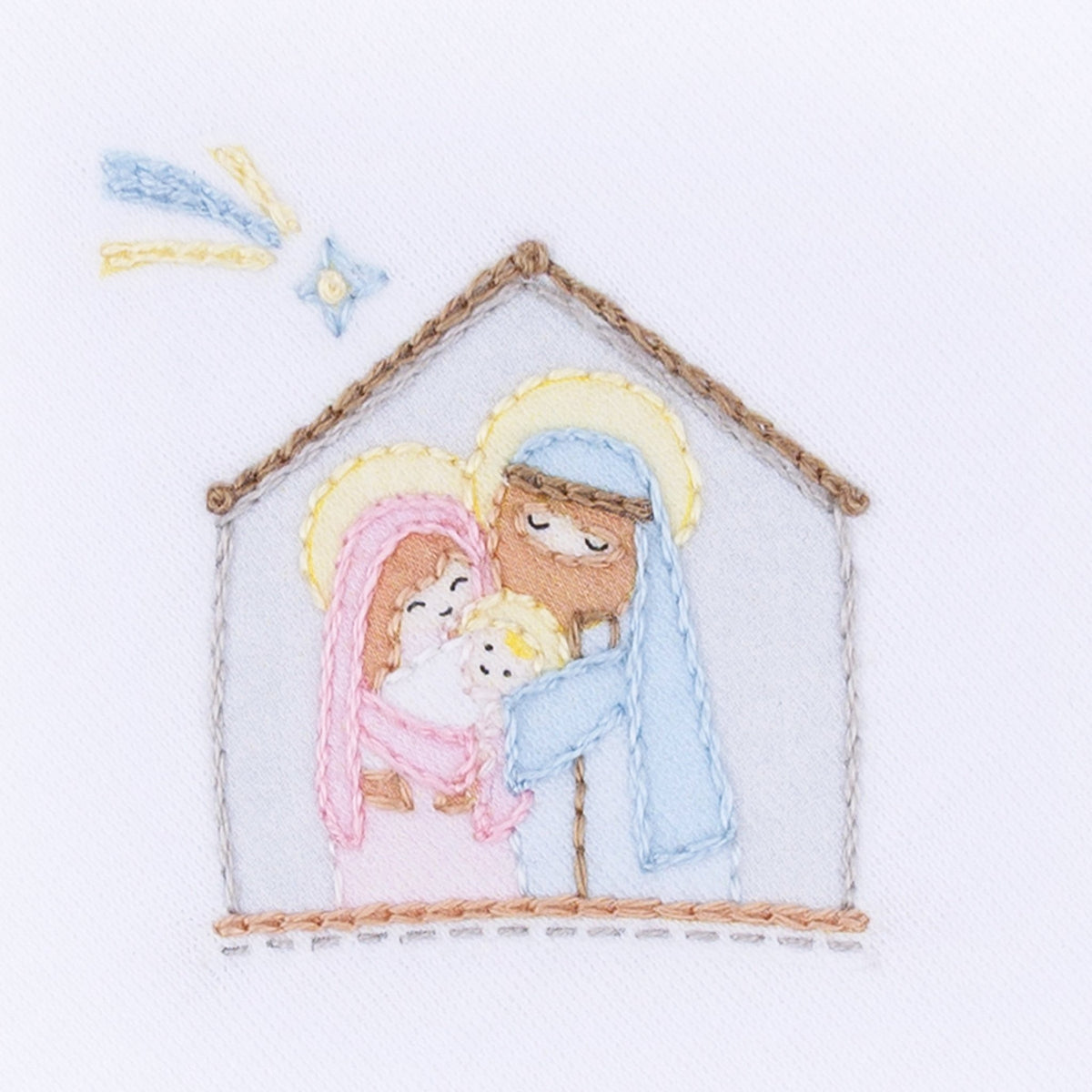 Magnolia Baby_Little Manger Hand-Embroidered Bib_2