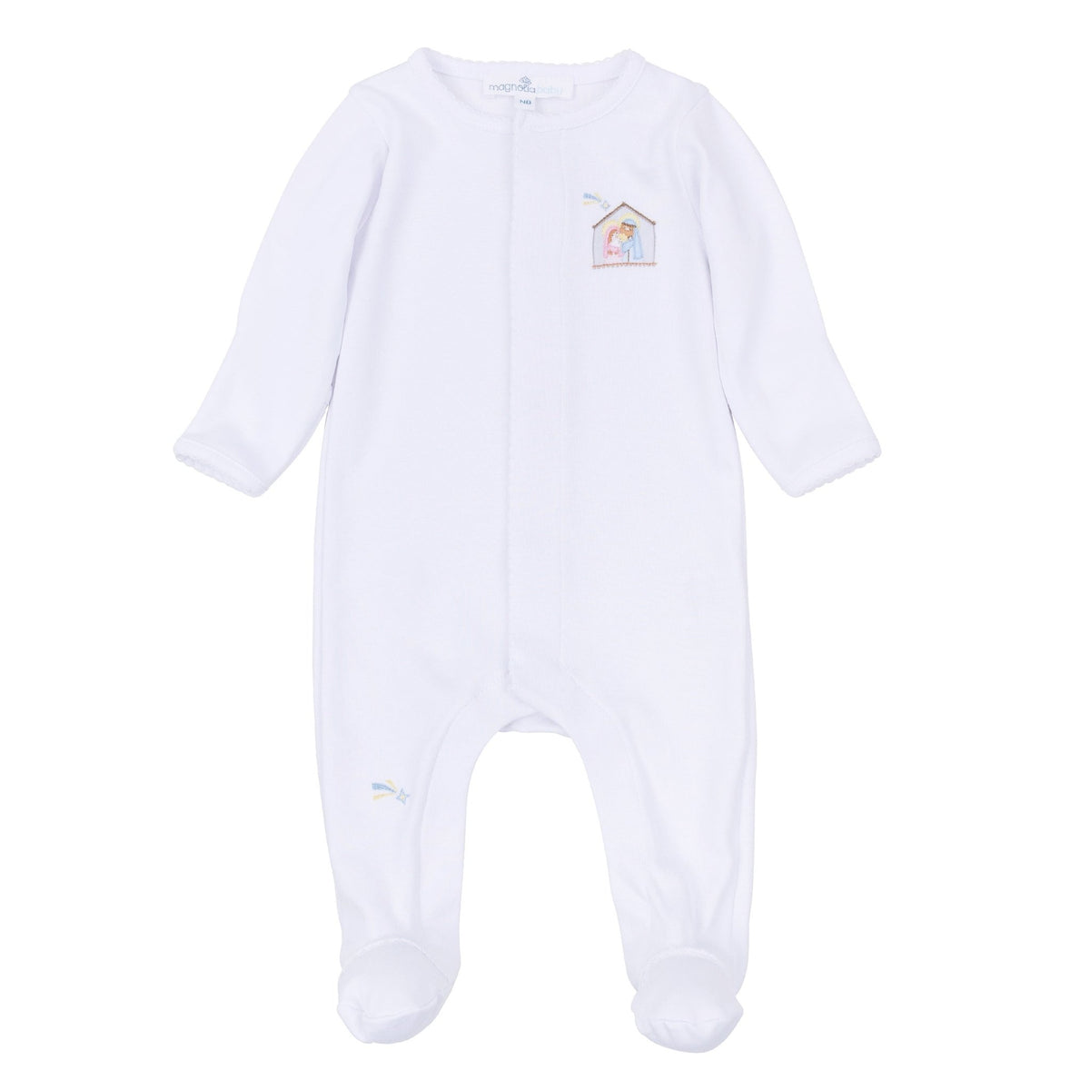 Magnolia Baby_Little Manger Hand-Embroidered Footie_2