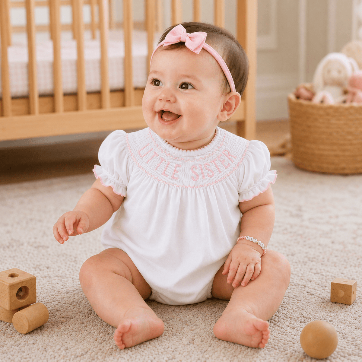 Little Sister Bishop Short Sleeve Bubble - Magnolia BabyBubble