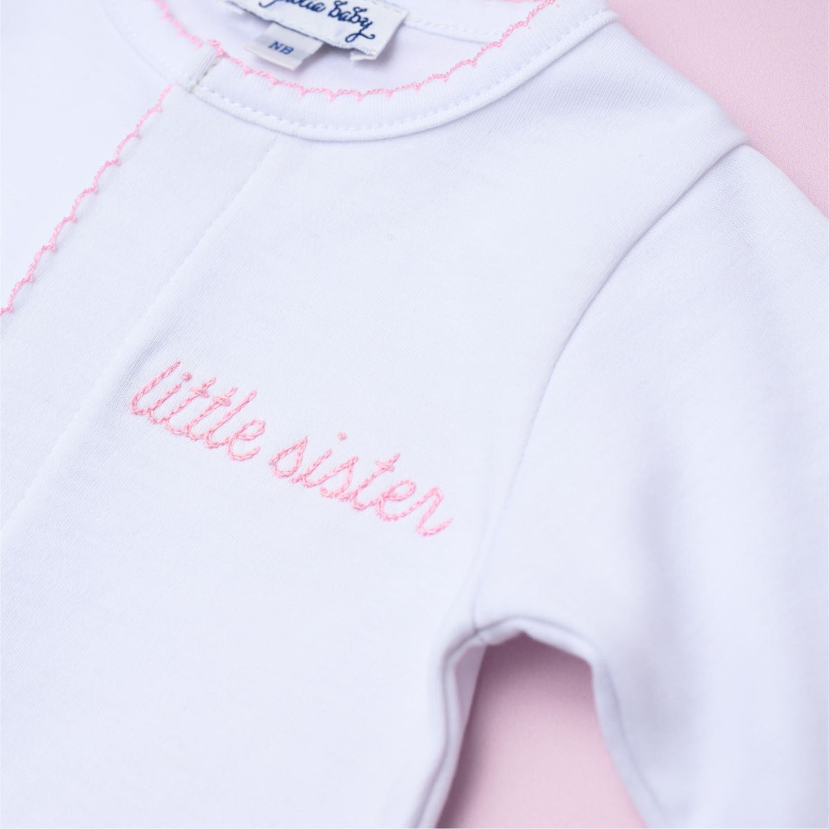 Little Sister Embroidered Converter - Magnolia Baby Converter Gown