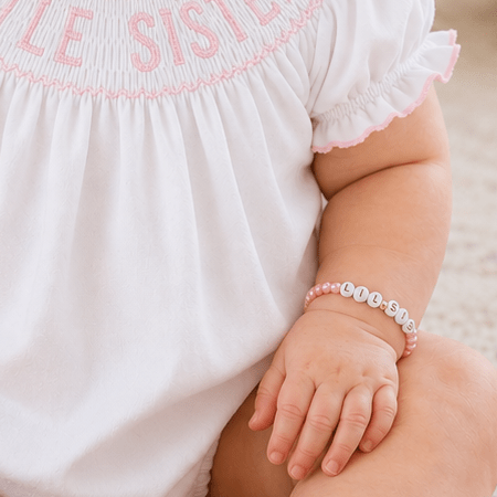 Little Sister Pink Bead Bracelet - Magnolia BabyJewelry