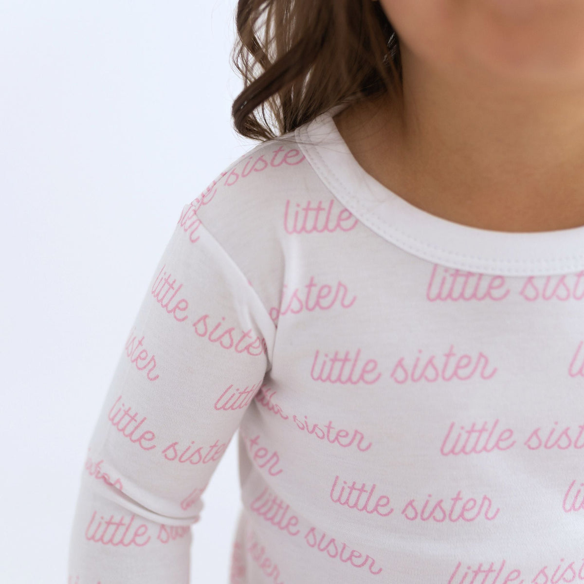 Little Sister Print Long Pajamas - Magnolia Baby Long Pajamas