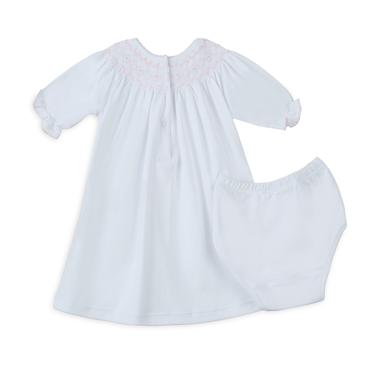 Lizzie's Classics Bishop Short Sleeve Dress - Pink - Magnolia BabyDress