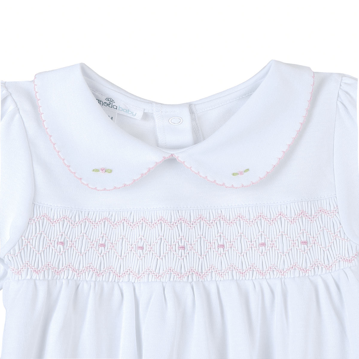 Lizzie's Classics Smocked Footie - Pink - Magnolia BabyFootie