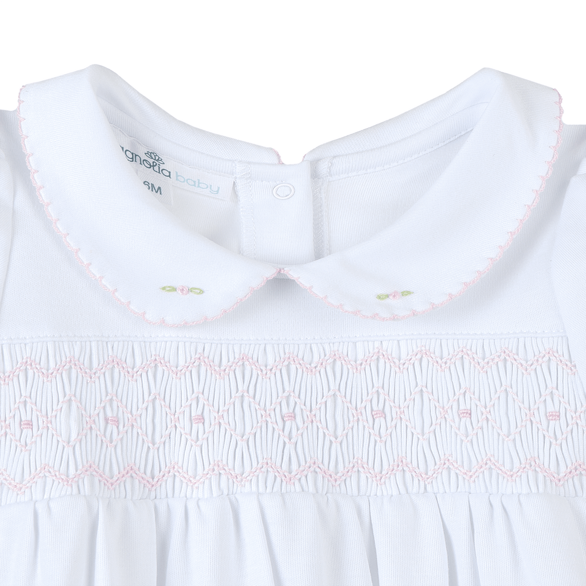 Lizzie's Classics Smocked Short Sleeve Bubble - Pink - Magnolia BabyBubble
