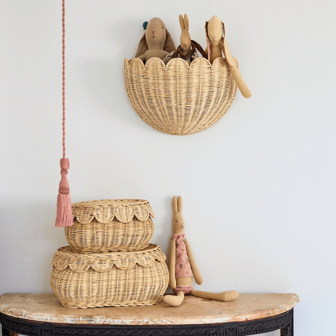 Lola Scalloped Wall Basket - Magnolia Baby