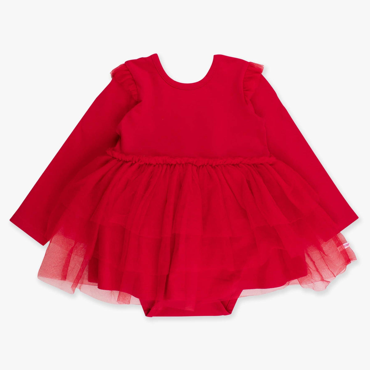 Long Sleeve Twirl Romper - Red - Magnolia BabyDress