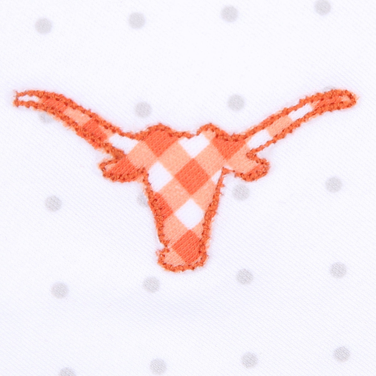 Longhorn Football Embroidered Short Sleeve Playsuit - Magnolia BabyPlaysuit