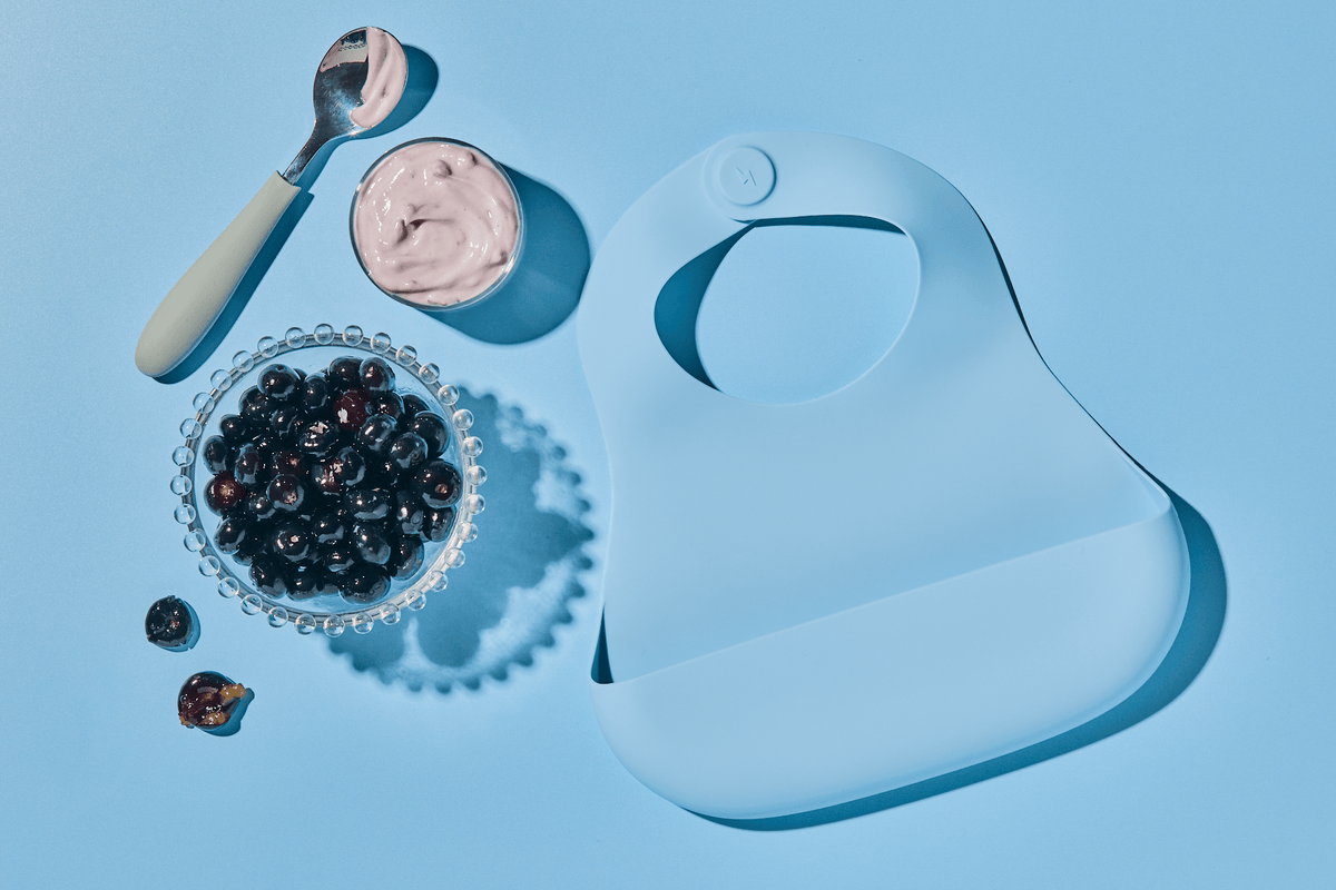 Magnetic Silicone Bib - Blueberry Burst - Magnolia BabyBib