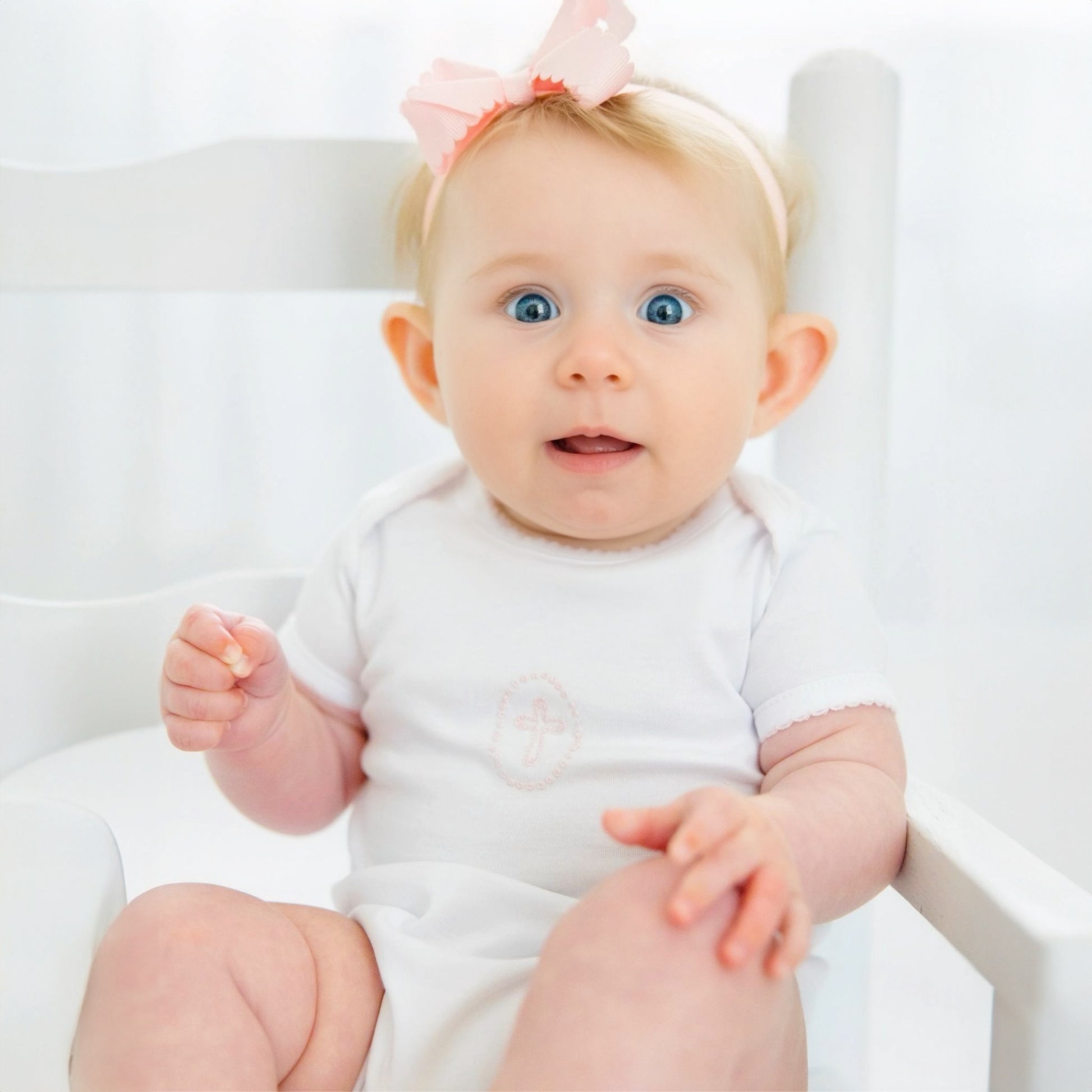 Blessed Embroidered Bodysuit - Pink - Magnolia Baby Girl