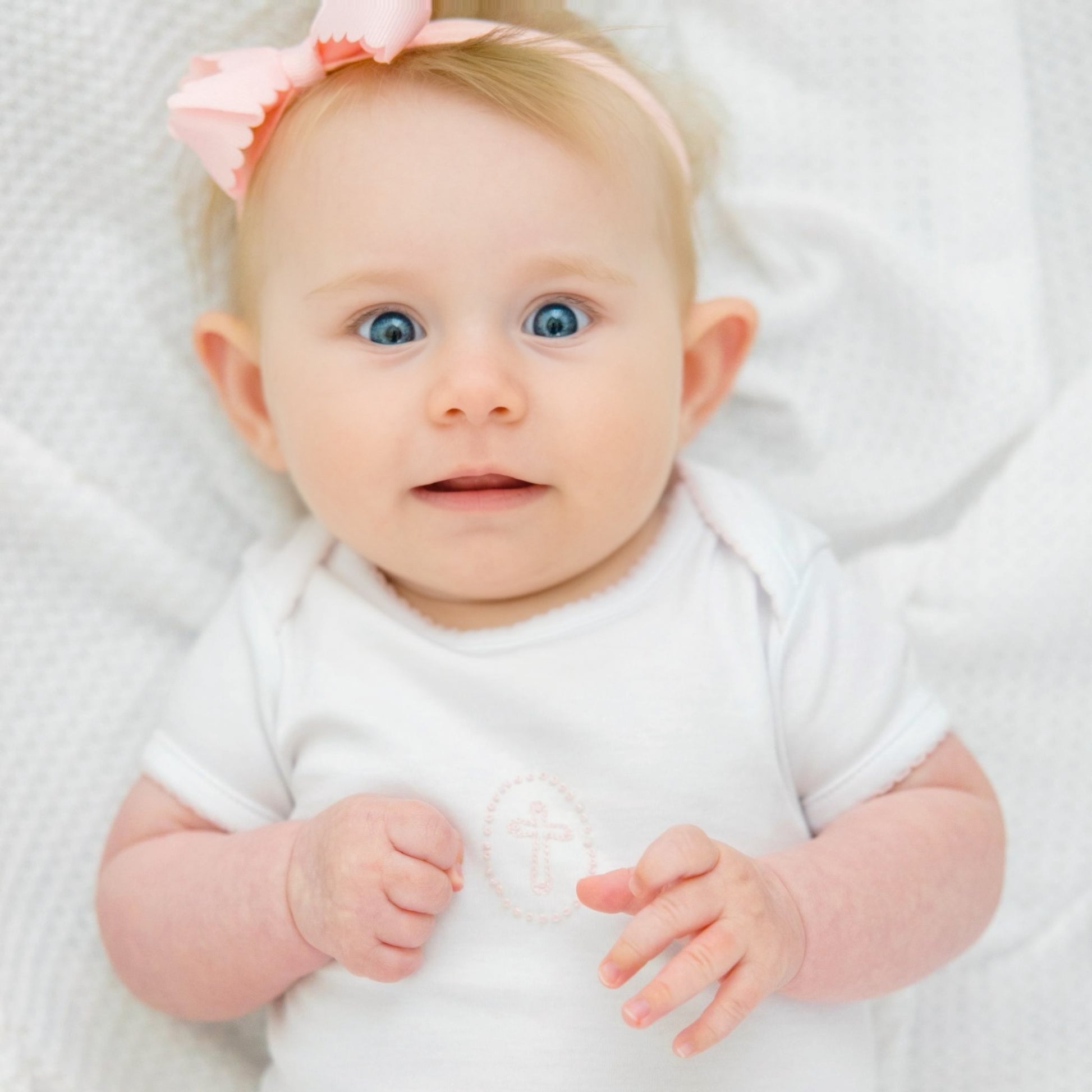 Blessed Embroidered Bodysuit - Pink - Magnolia Baby Girl