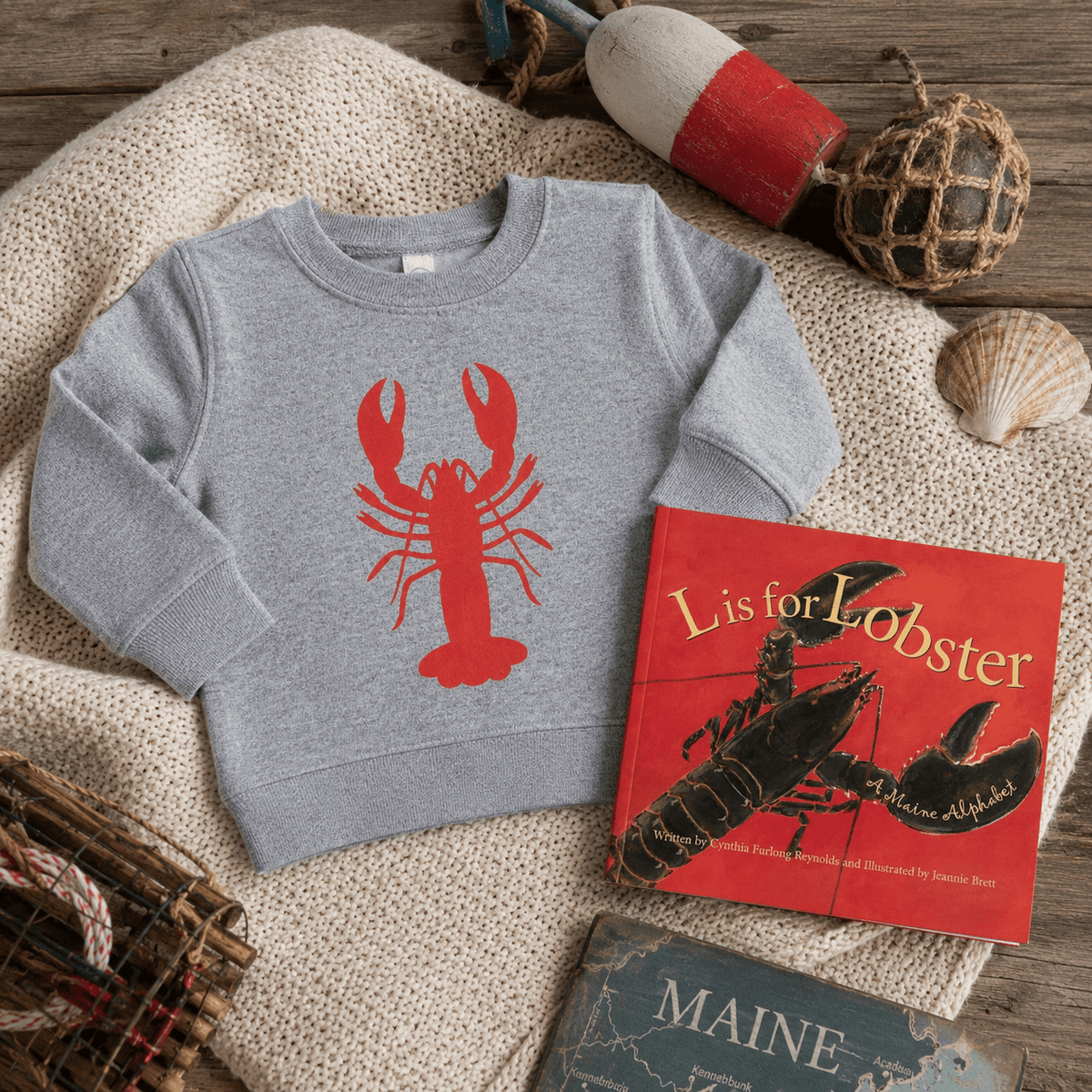 Maine Toddler Sweatshirt Gift Set - Magnolia Baby