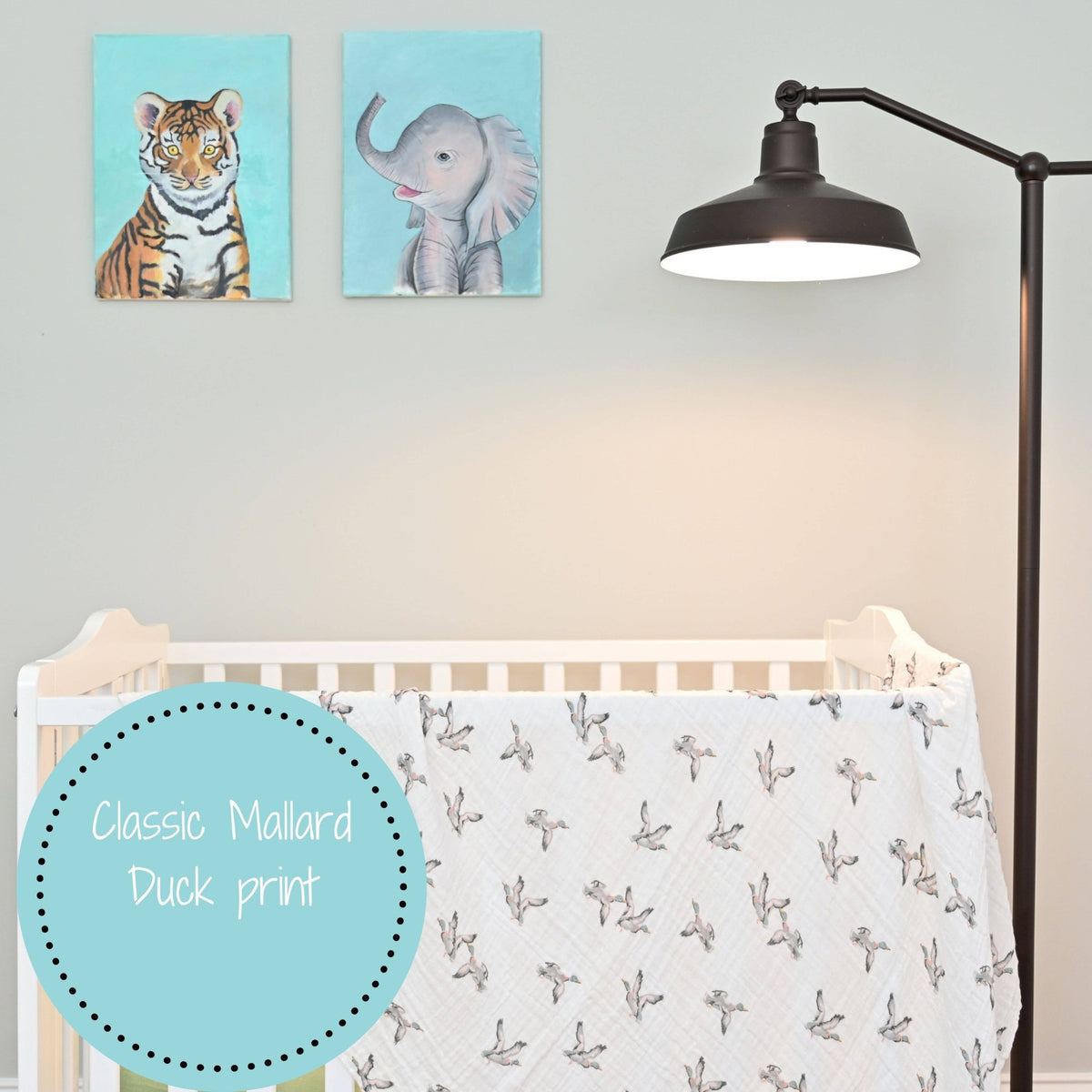 Mallards Cotton Muslin Swaddle Blanket - Magnolia BabySwaddle Blanket