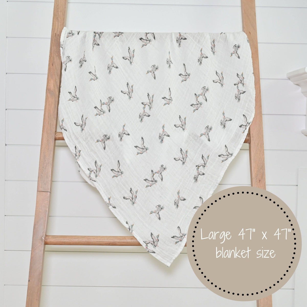 Mallards Cotton Muslin Swaddle Blanket - Magnolia BabySwaddle Blanket