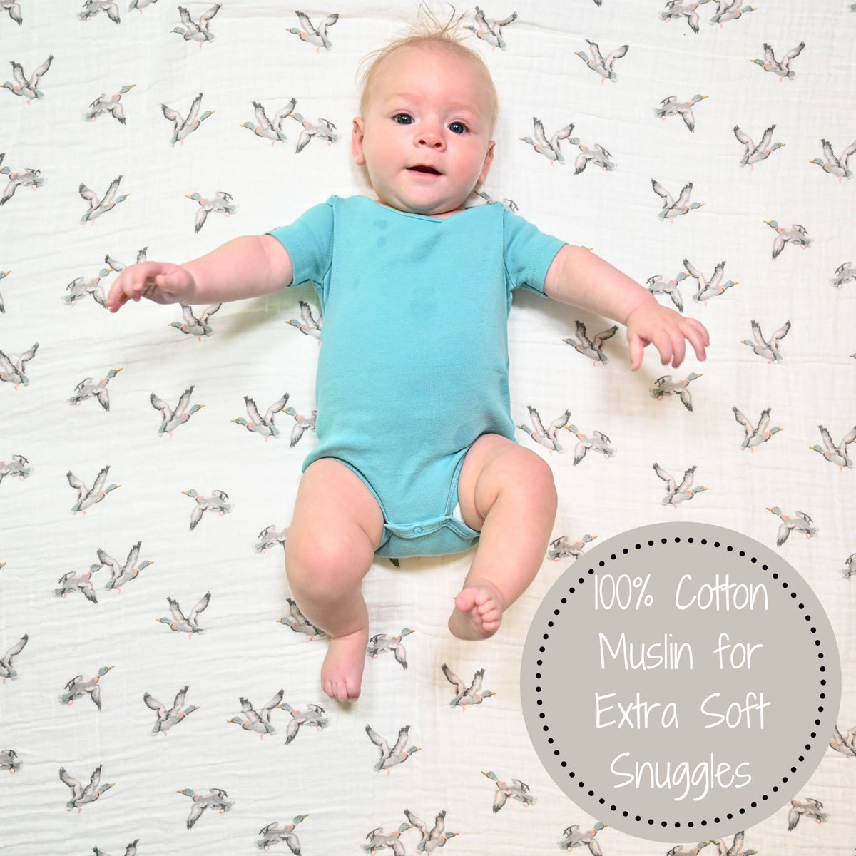 Mallards Cotton Muslin Swaddle Blanket - Magnolia BabySwaddle Blanket