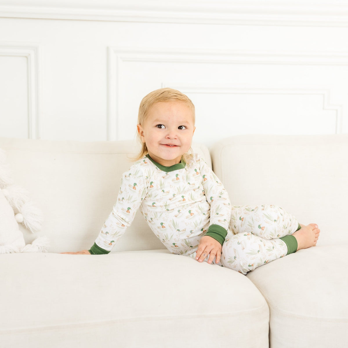 Luna and Arlo_Mallard's Pond Long Pajamas_9