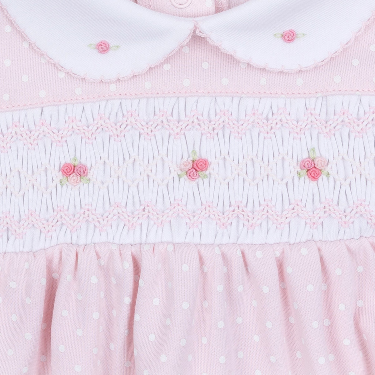 Mia's Classics Smocked Footie - Pink - Magnolia BabyFootie
