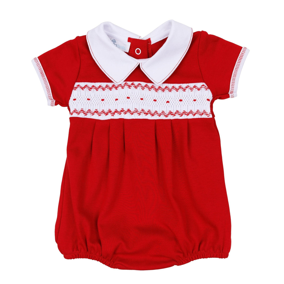 Magnolia Baby_Miles Smocked Short Sleeve Bubble_1