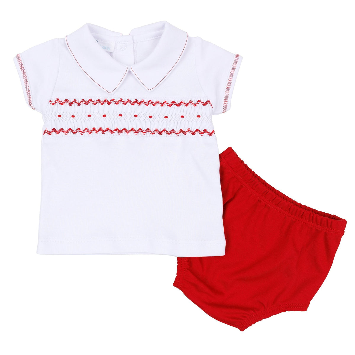 Magnolia Baby_Miles Smocked Short Sleeve Diaper Cover Set_1