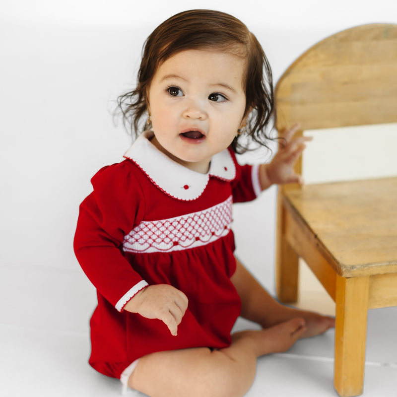 Millie Smocked Long Sleeve Bubble